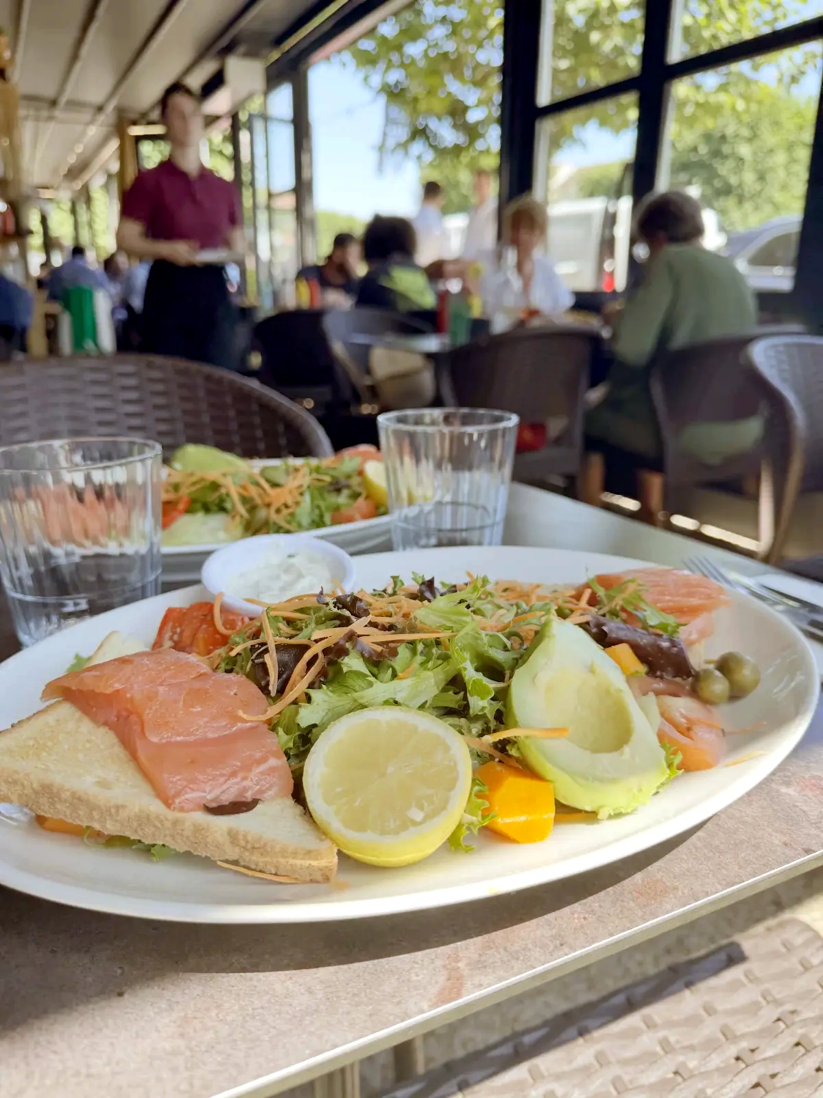 Salmon salad plate